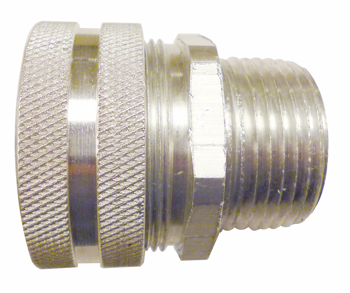 Straight Liquid-Tight Strain Relief Connectors - Aluminum - 1 in - Pink